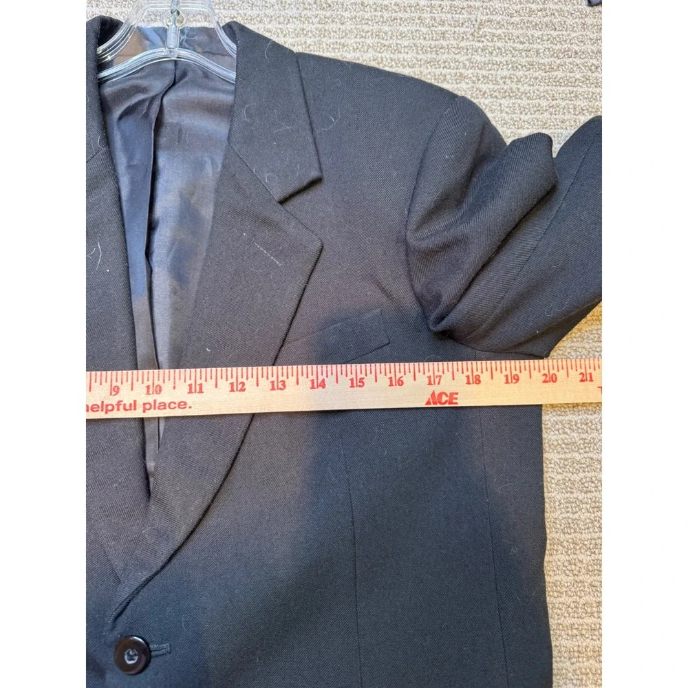 Trajes Valher Mens Black‎ Two Button Blazer Jacket Riobamba Ecuador Size 40R